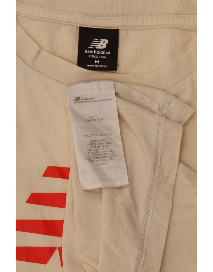 T-shirt grafica da uomo New Balance in cotone beige medio