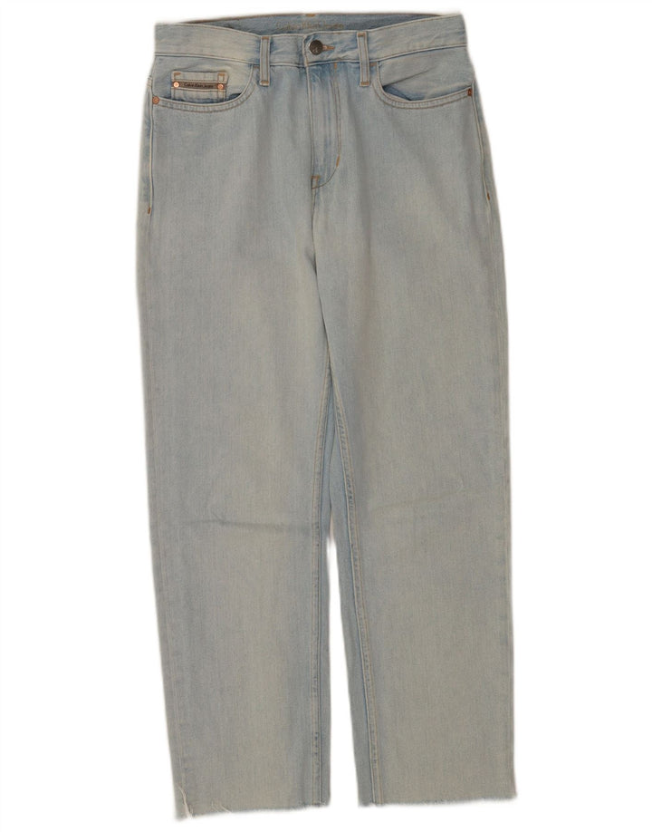 Jeans dritti da donna Calvin Klein W28 L25 cotone blu