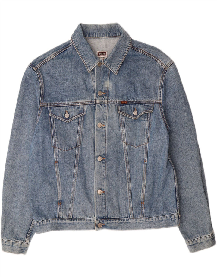 RIFLE Mens Denim Jacket UK 42 XL Blue Vintage Rifle and Second-Hand Rifle from Messina Hembry 