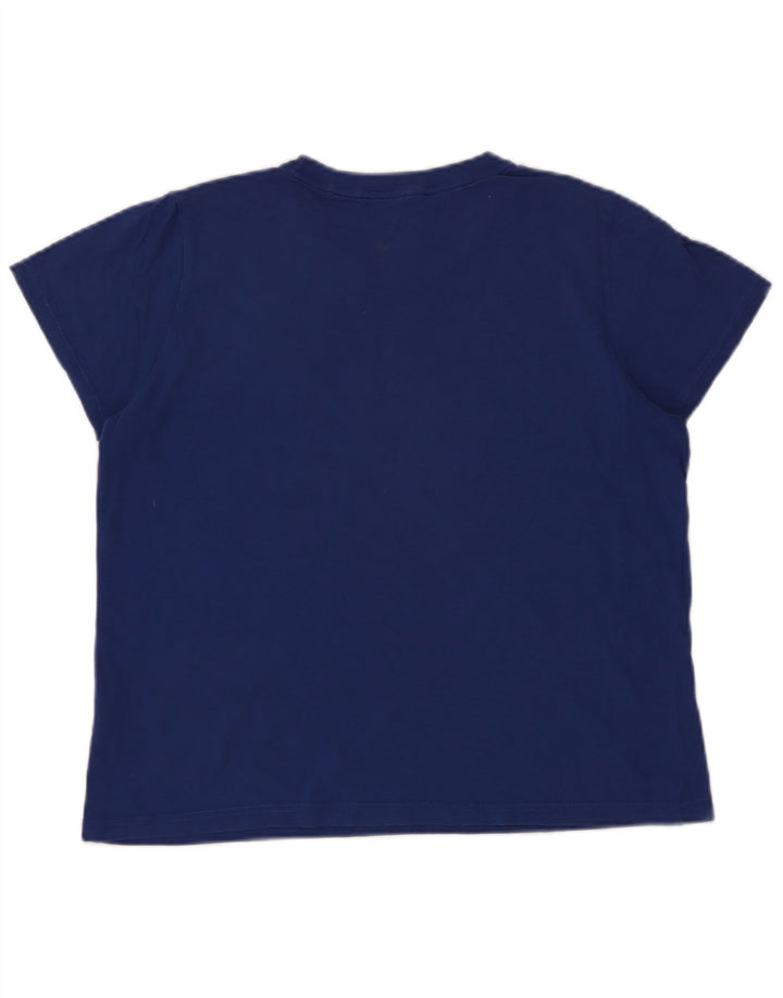 Maglietta oversize da donna Lee UK 10 piccola in cotone blu