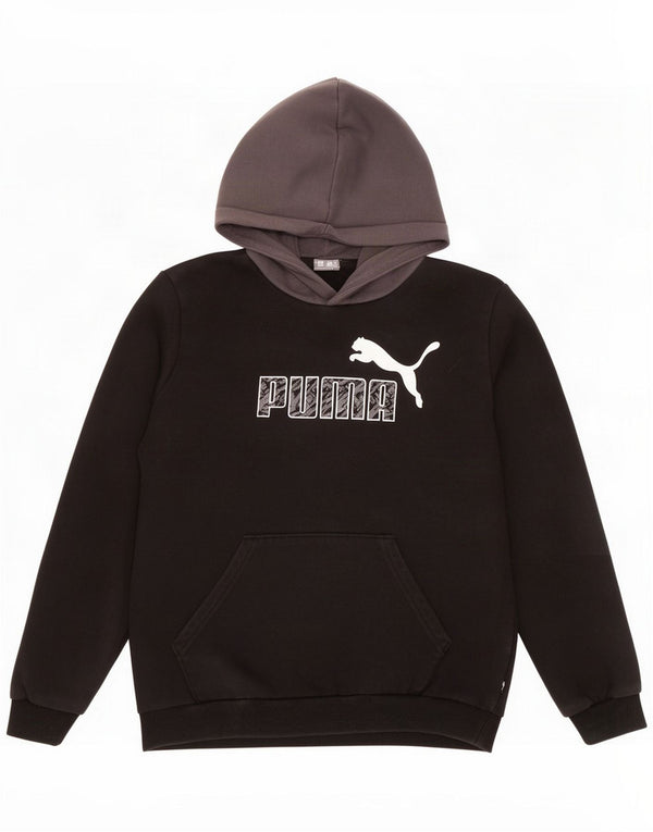 Puma Felpa con cappuccio grafica da ragazzo 15-16 anni Cotone color block nero