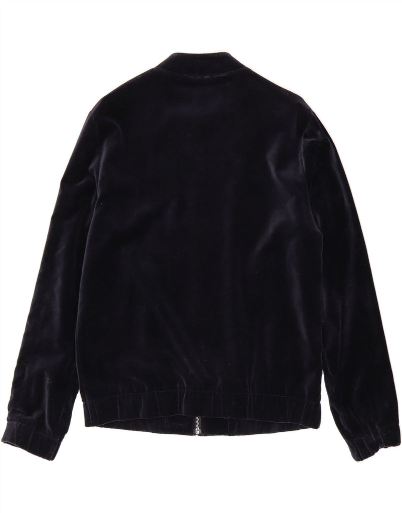 H&M Mens Velvet Bomber Jacket UK 36 Small Navy Blue Cotton Vintage H&M and Second-Hand H&M from Messina Hembry 