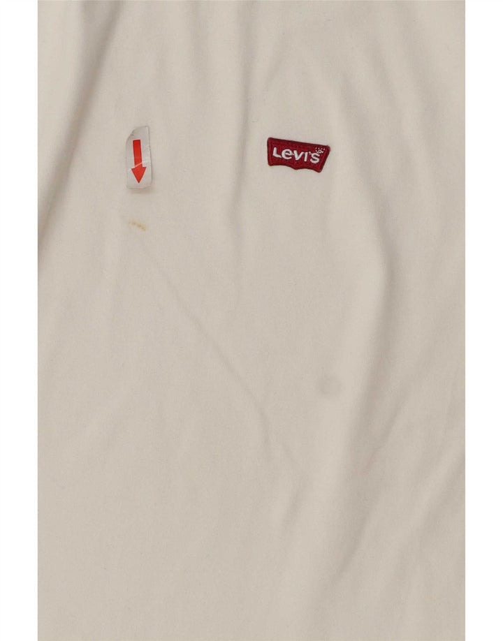 T-shirt Levi's da uomo con vestibilità standard, top in cotone bianco medio