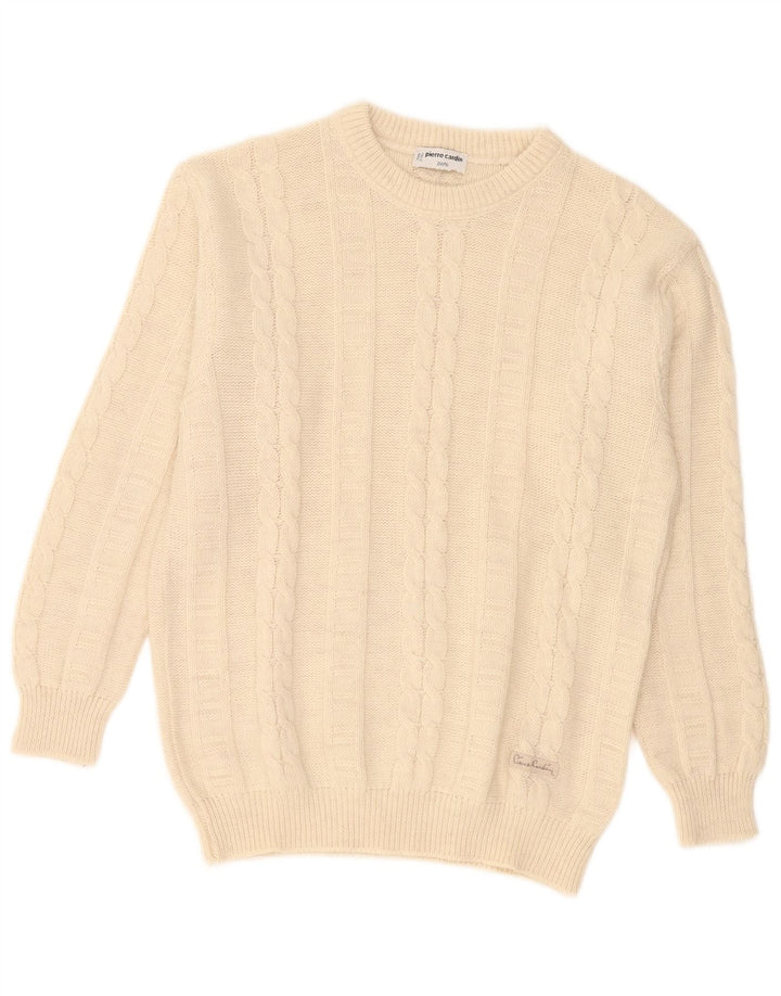Maglione da uomo con scollo a barca Pierre Cardin grande beige