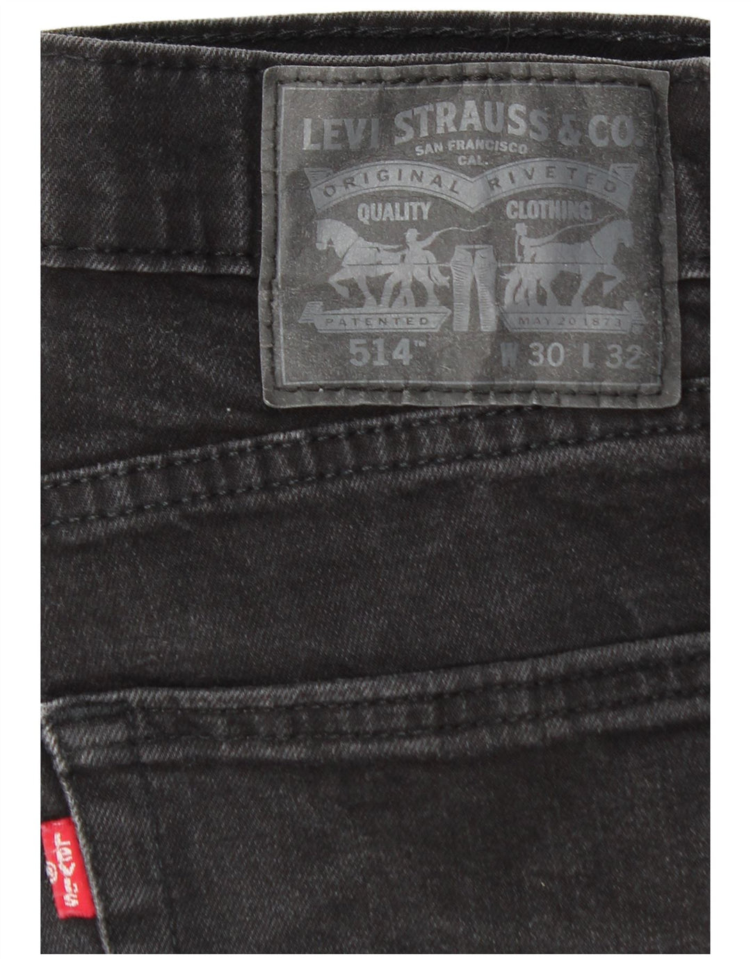 Levi's Uomo 514 Jeans dritti W30 L30 Cotone Nero