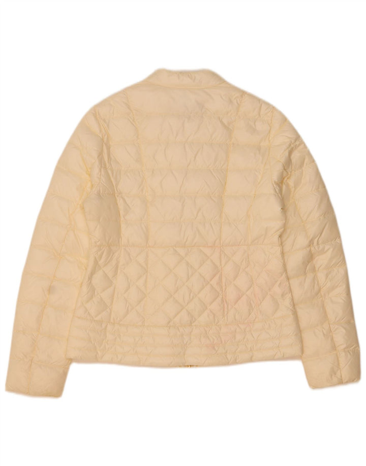 Giubbotto Imbottito Donna Trussardi IT 44 Medio Poliestere Bianco Sporco