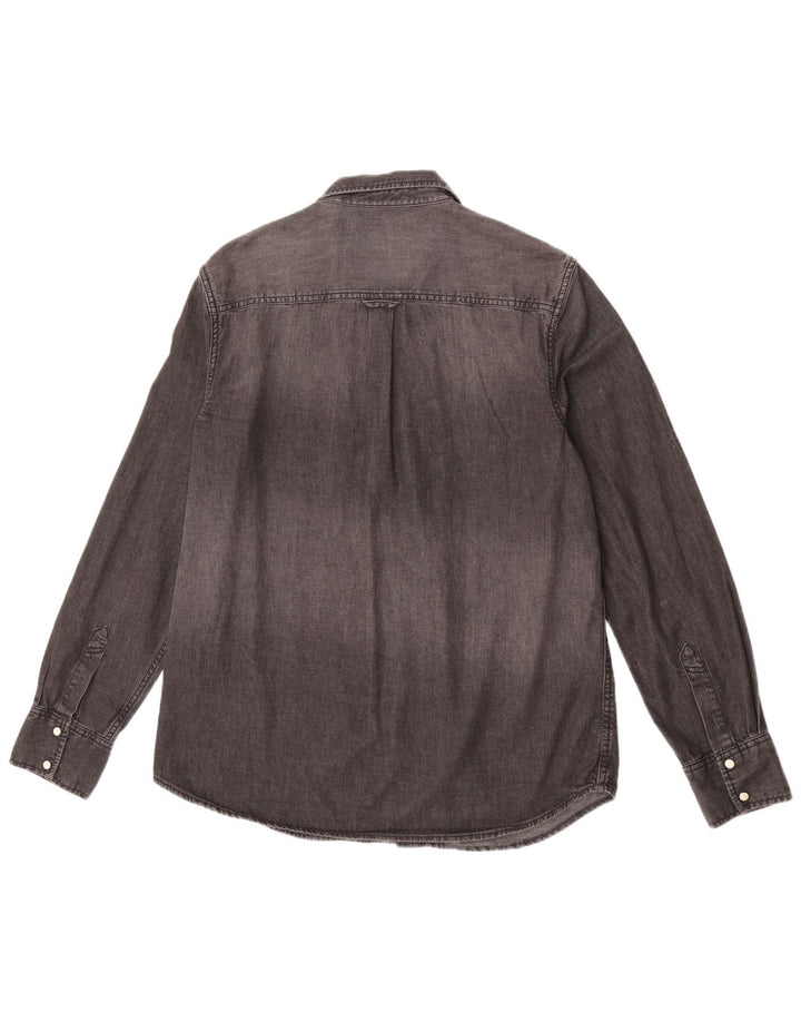 Camicia di jeans da uomo Superdry XL in cotone grigio