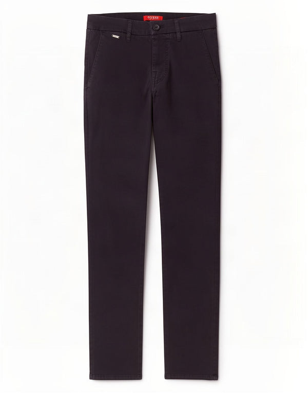 Pantaloni chino skinny da uomo a vita media Guess W28 L32 in cotone blu navy