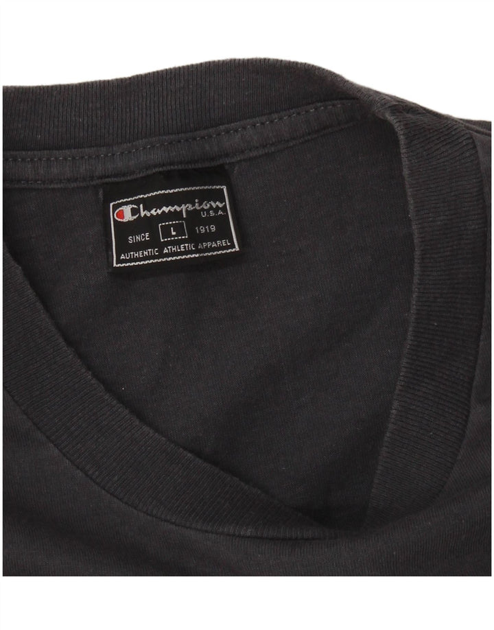 T-shirt da uomo CHAMPION Top grande grigia