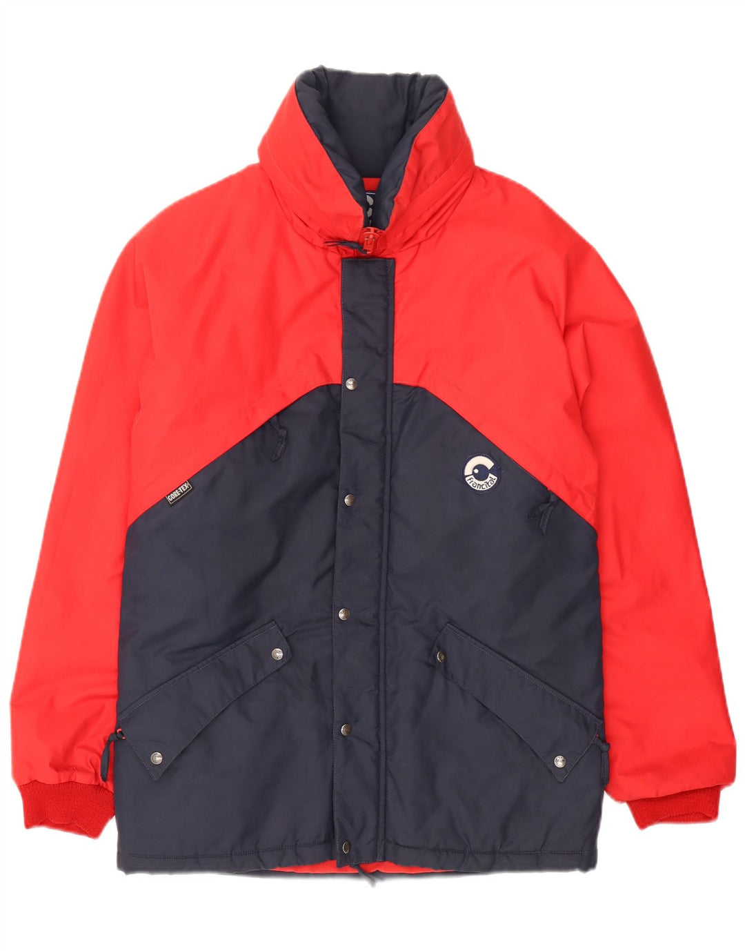 Giacca da sci con cappuccio Francital da uomo Gore-Tex UK 38 Medium Red Colourblock