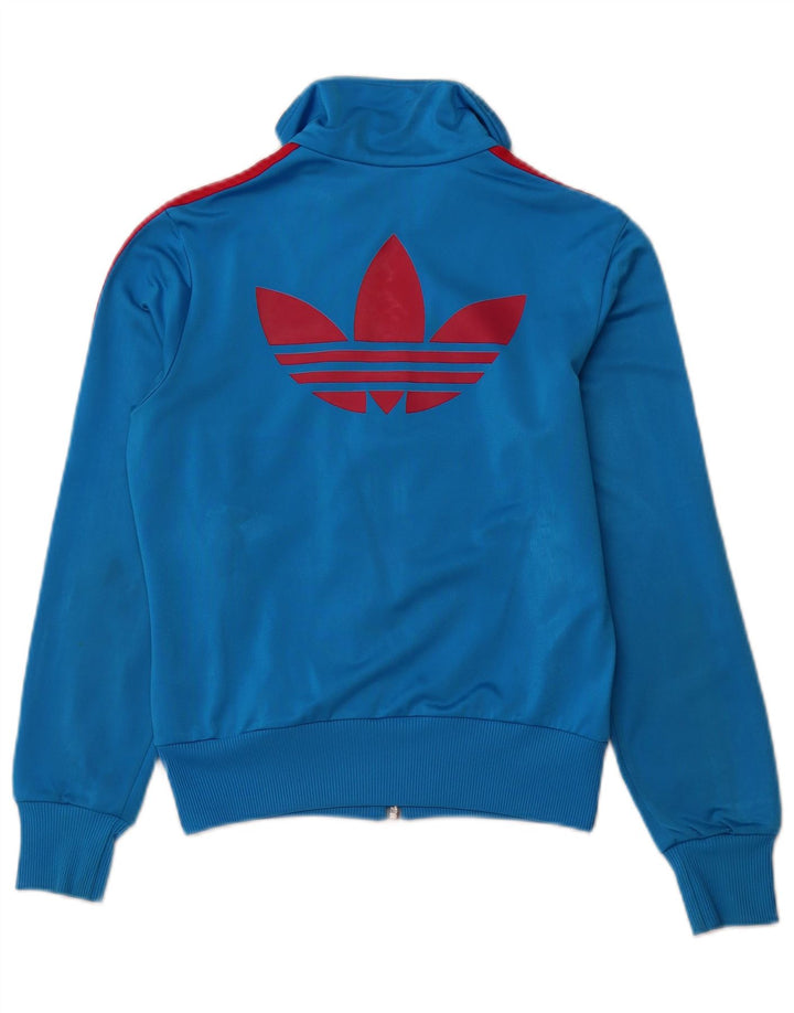 Giacca da ginnastica grafica da donna Adidas EU 36 piccola blu poliestere