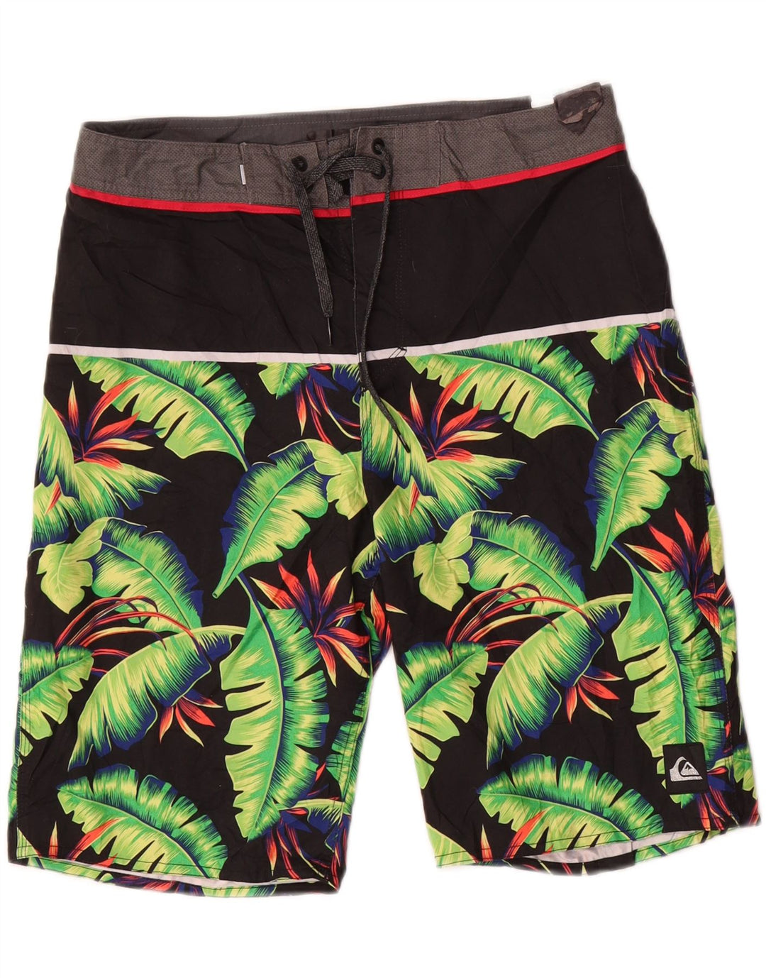 Pantaloncini da bagno da uomo Quiksilver, poliestere floreale nero medio
