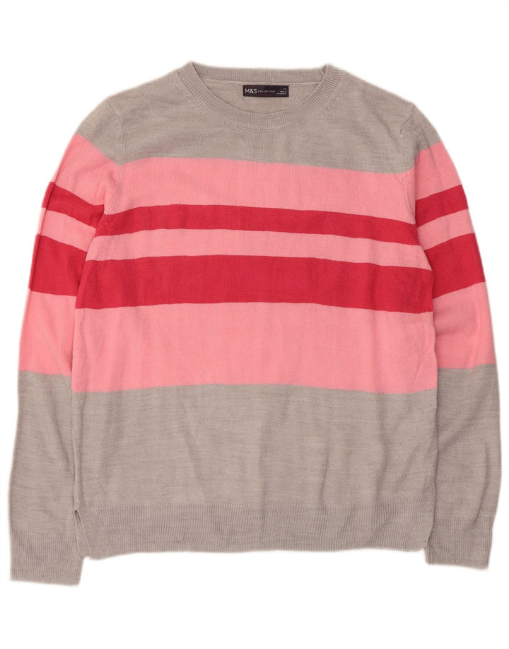 Maglione maglione con scollo a barca da donna Marks & Spencer UK 12 Grigio medio