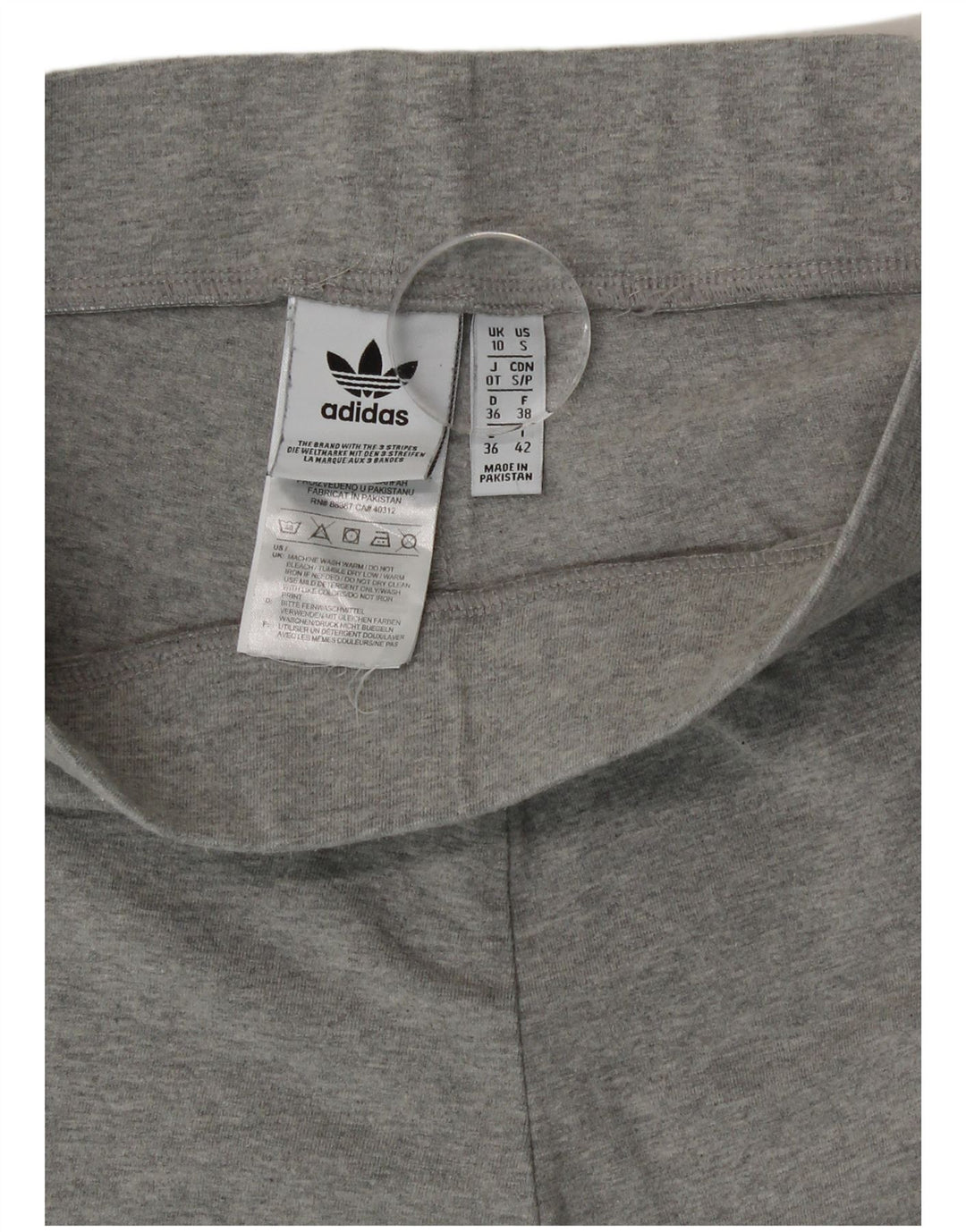 Leggings Adidas da donna UK 10 piccolo cotone grigio