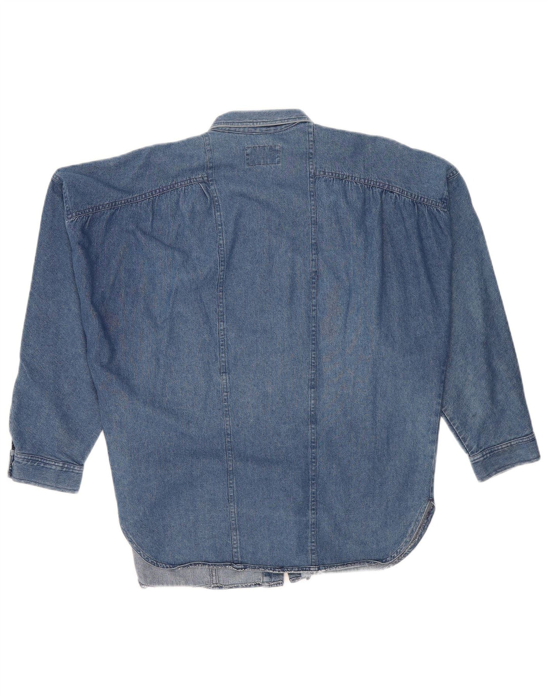 POP 84 Camicia di jeans oversize da donna UK 14 Cotone blu medio