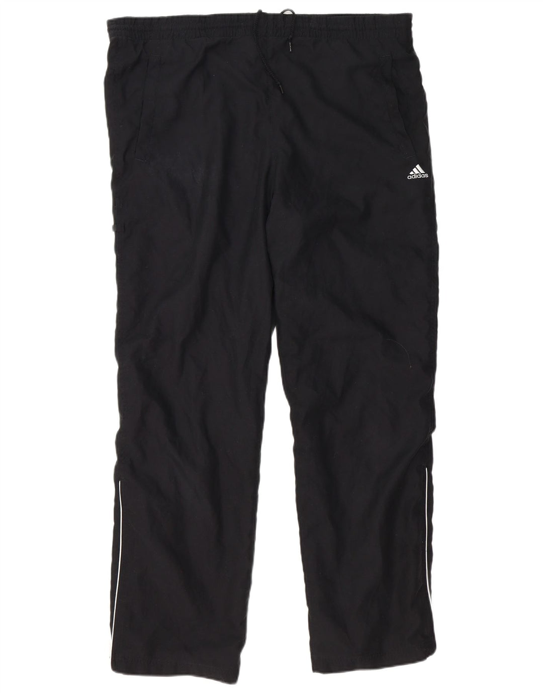 ADIDAS Mens Tracksuit Trousers Medium Black Polyester