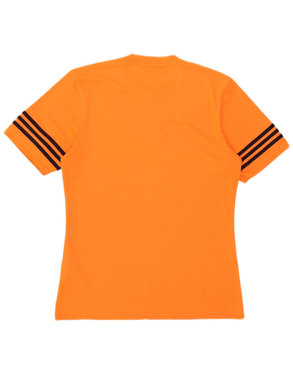 T-shirt Adidas Climalite da uomo Top in poliestere arancione medio