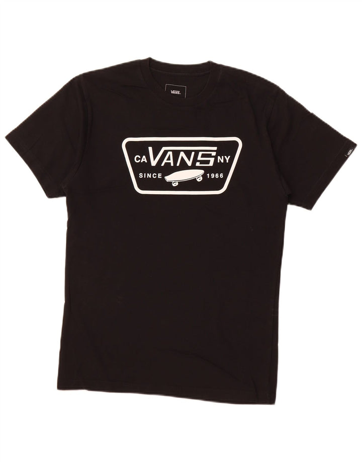 T-shirt grafica da uomo con vestibilità classica VANS, piccola, in cotone nero
