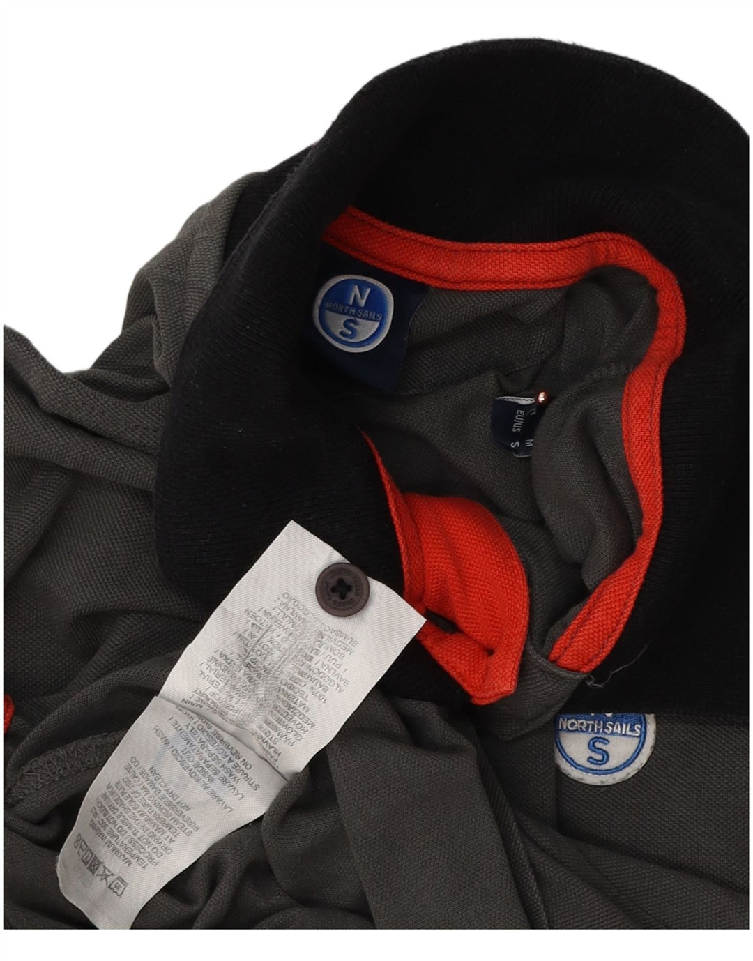 Polo da uomo North Sails Small in cotone grigio