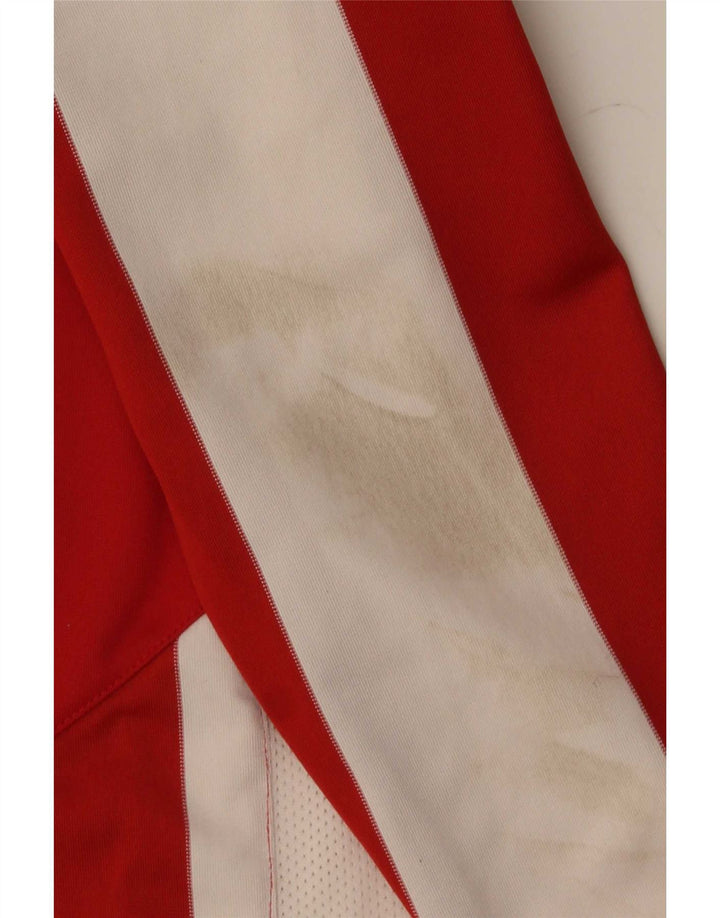 Nike Top da uomo a maniche lunghe UK 42/44 Poliestere a strisce rosse grandi