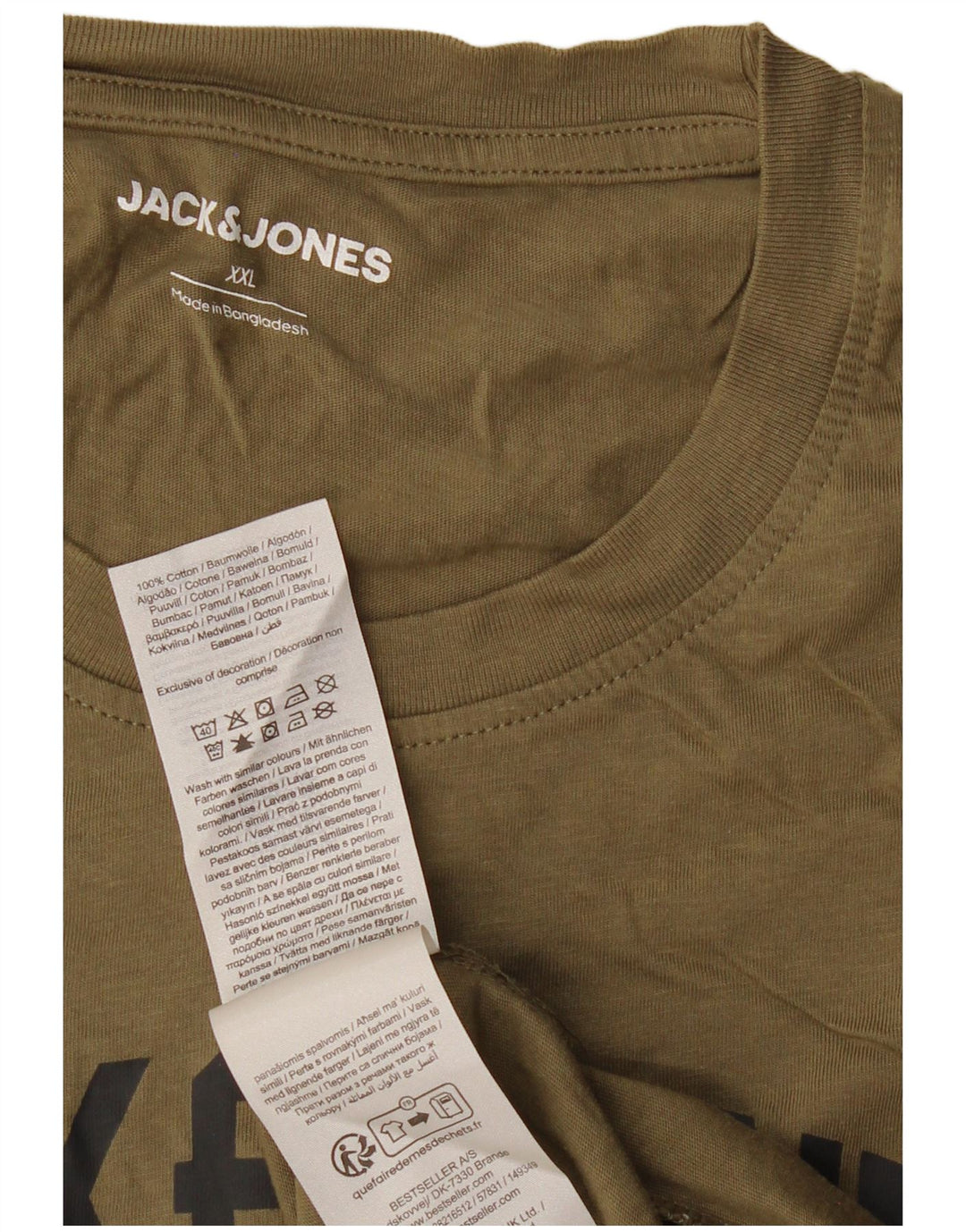 JACK & JONES T-shirt grafica da uomo 2XL verde cotone