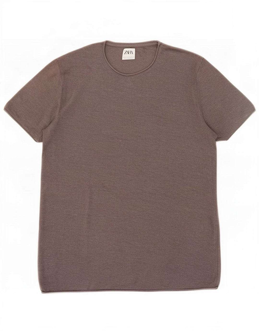 T-shirt Zara da uomo Top Large in cotone grigio