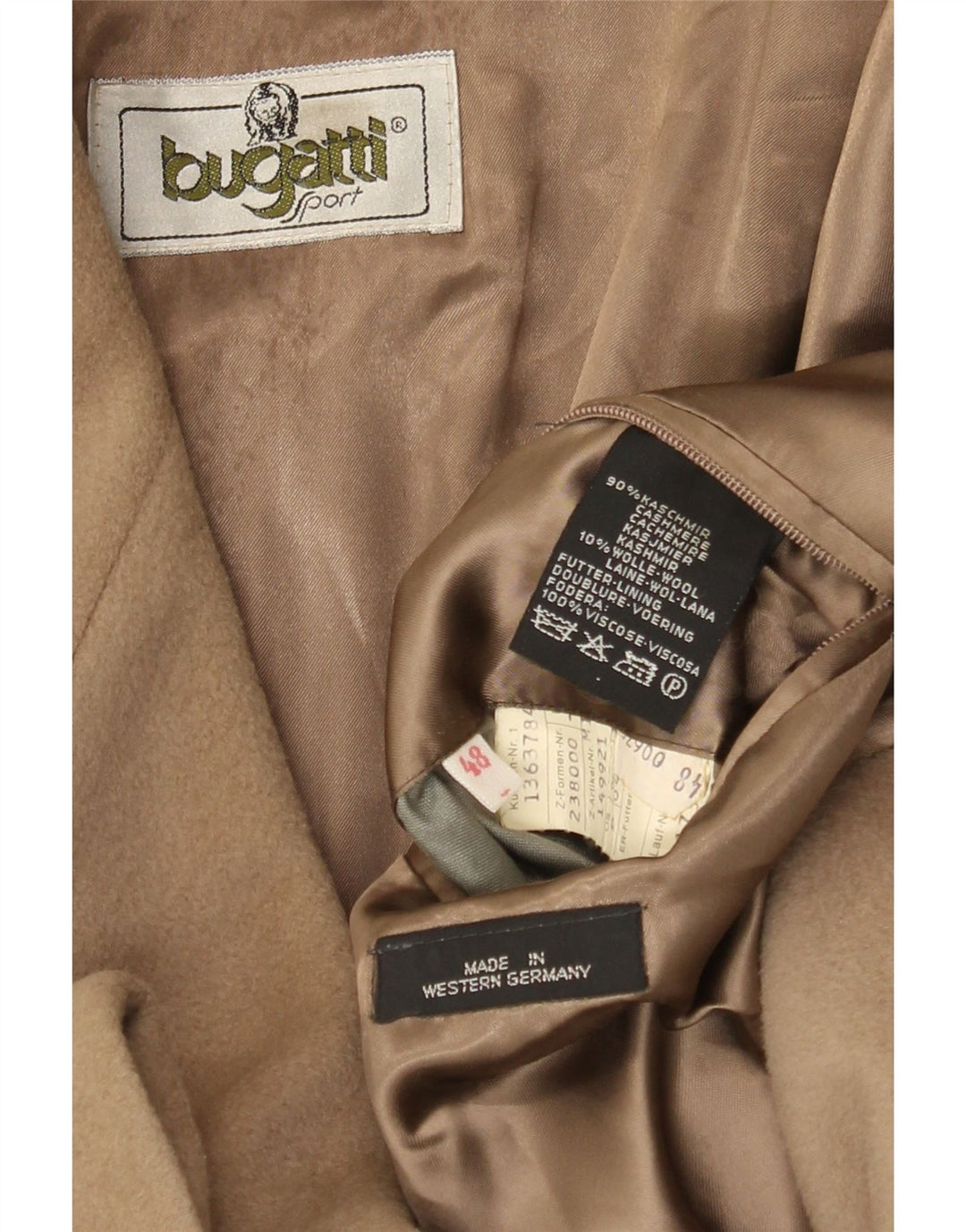 Cappotto Bugatti Uomo IT 48 Cashmere Beige Medio