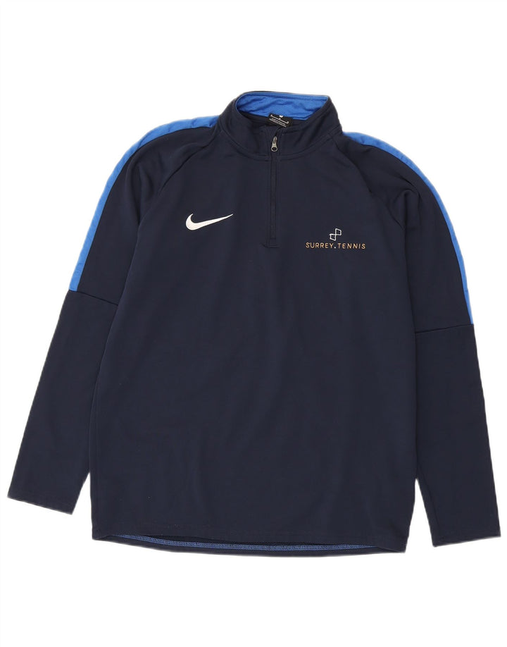 Top da tuta Nike Dri Fit Graphic Pullover da uomo medio blu navy