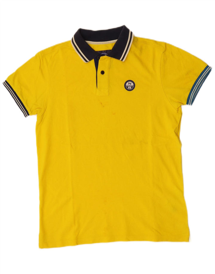 Polo da uomo North Sails in cotone color block giallo medio