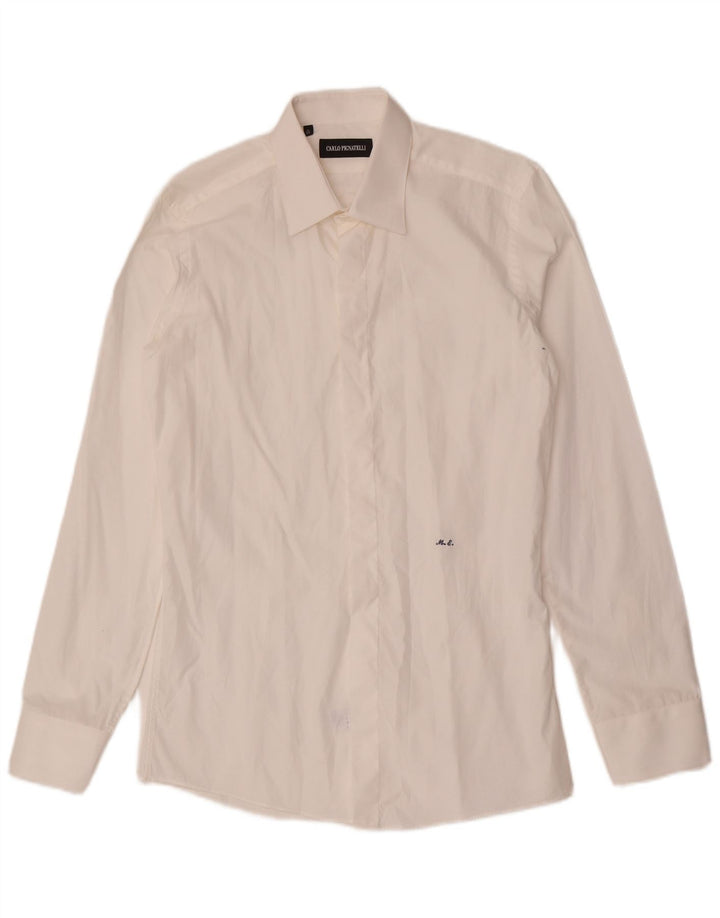Camicia formale da uomo Carlo Pignatelli taglia 38 15 cotone bianco medio