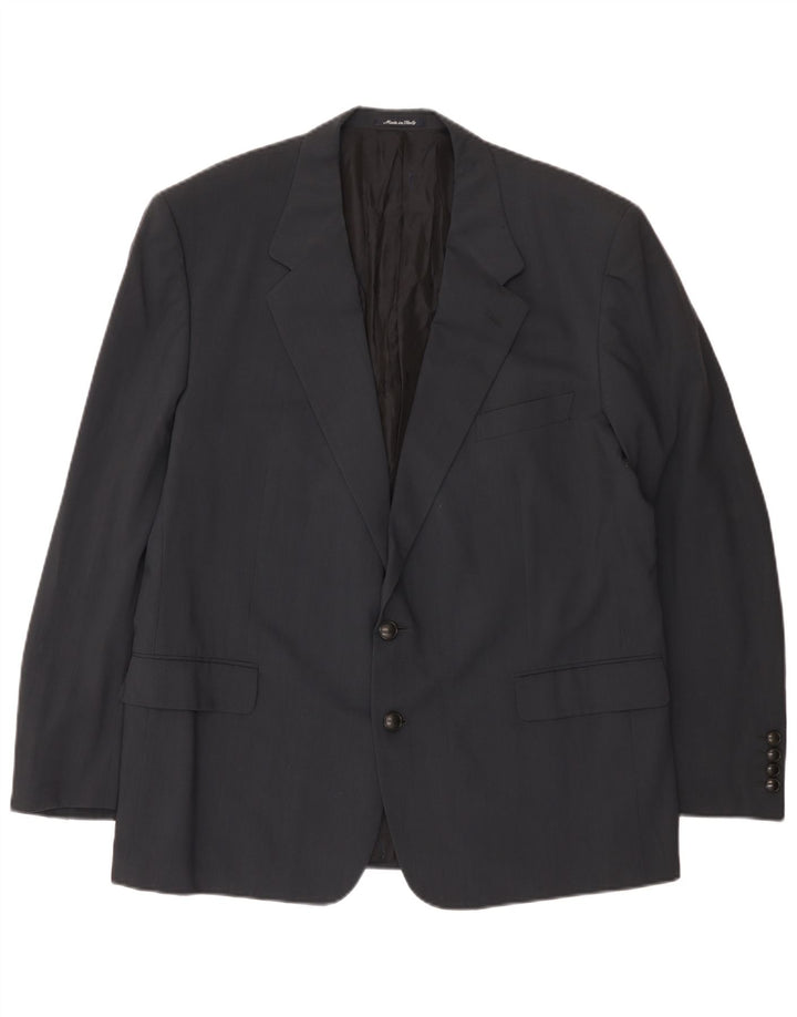 Giacca blazer da uomo a 2 bottoni Yves Saint Laurent IT 56 3XL Lana grigia