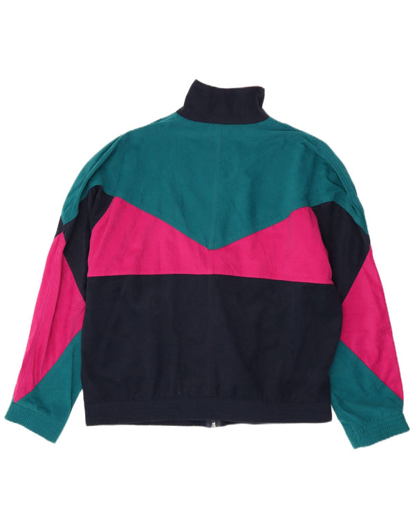 BRUGI Giacca da tuta da uomo di grandi dimensioni in poliestere color block multicolore