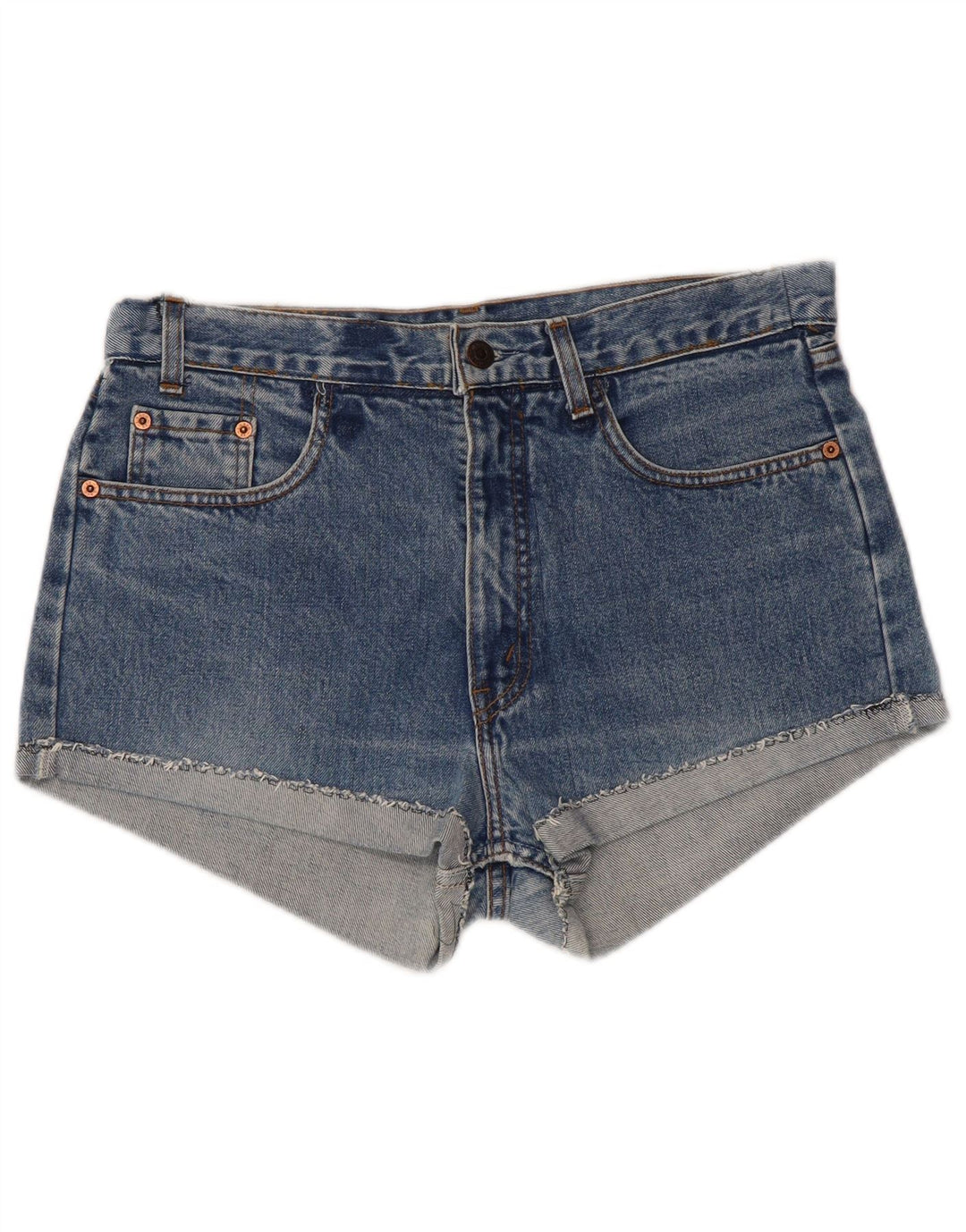 Pantaloncini di jeans da donna LEVI'S W32 grandi in cotone blu