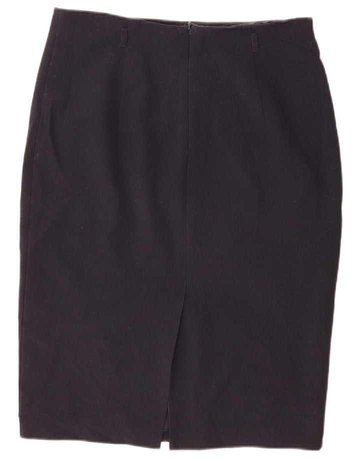 Gonna a tubino da donna Marks & Spencer UK 14 Large W32 poliestere blu navy