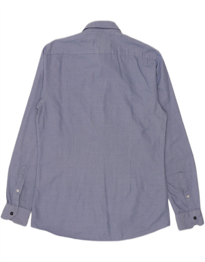 Camicia ZARA Uomo Slim Fit Cotone Blu Medio