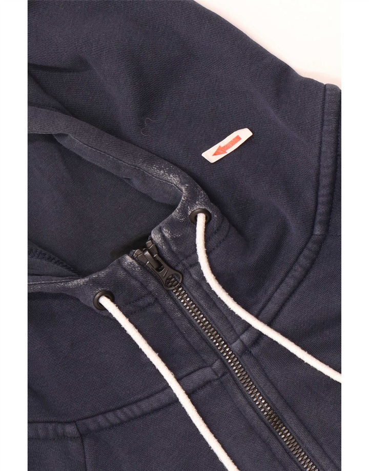 Felpa con cappuccio e zip Nike da uomo, piccola, in cotone blu navy