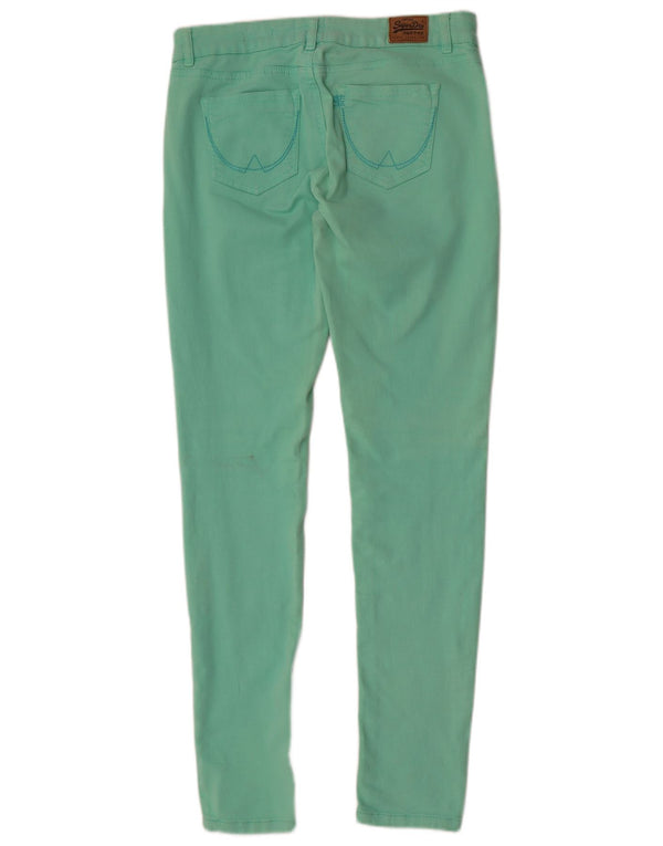 Pantaloni casual super skinny da donna Superdry W30 L32 verdi