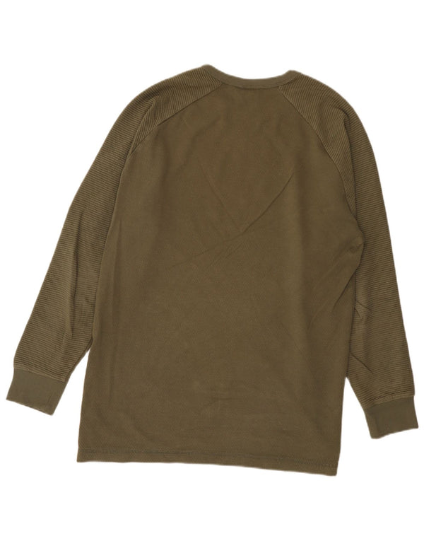 Maglia da uomo G-Star a maniche lunghe grande in cotone kaki