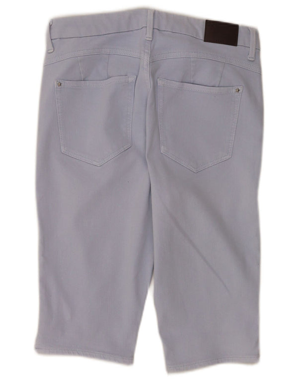 Pantaloncini casual Bermuda da donna Marks & Spencer UK 12 medi W30 cotone blu