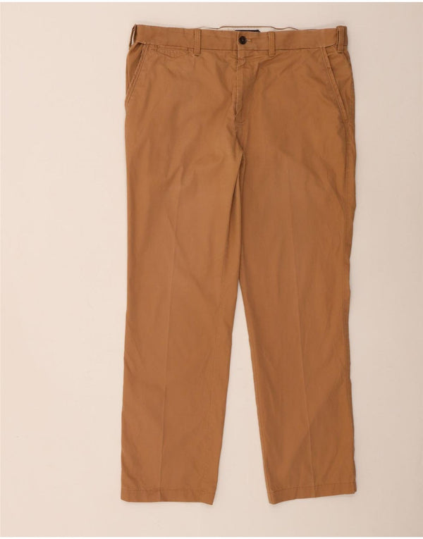 Pantaloni chino dritti Marks & Spencer da uomo blu Harbour W36 L31 marroni