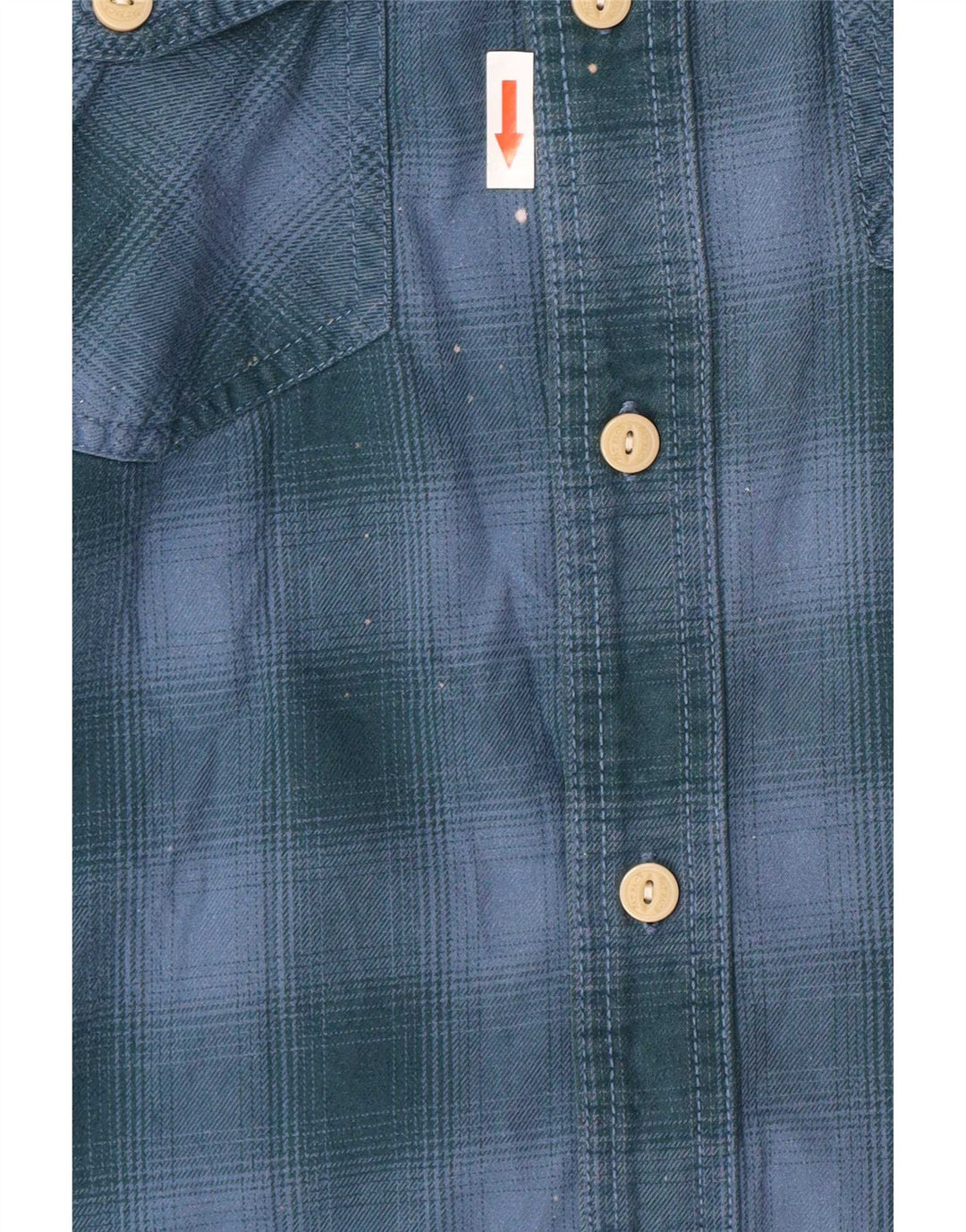 Fat Face Camicia da uomo in flanella dal taglio classico, cotone a quadri blu grande