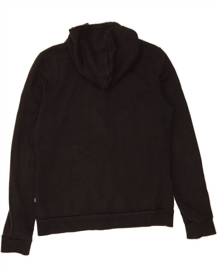 PUMA Womens Zip Hoodie Sweater UK 12 Medium Black Polyester Vintage Puma and Second-Hand Puma from Messina Hembry 