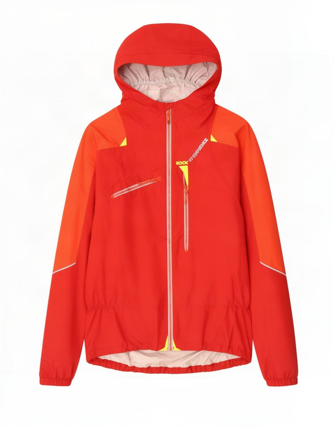 Giacca antipioggia con cappuccio da uomo Rock Experience UK 40 Large Red Colourblock