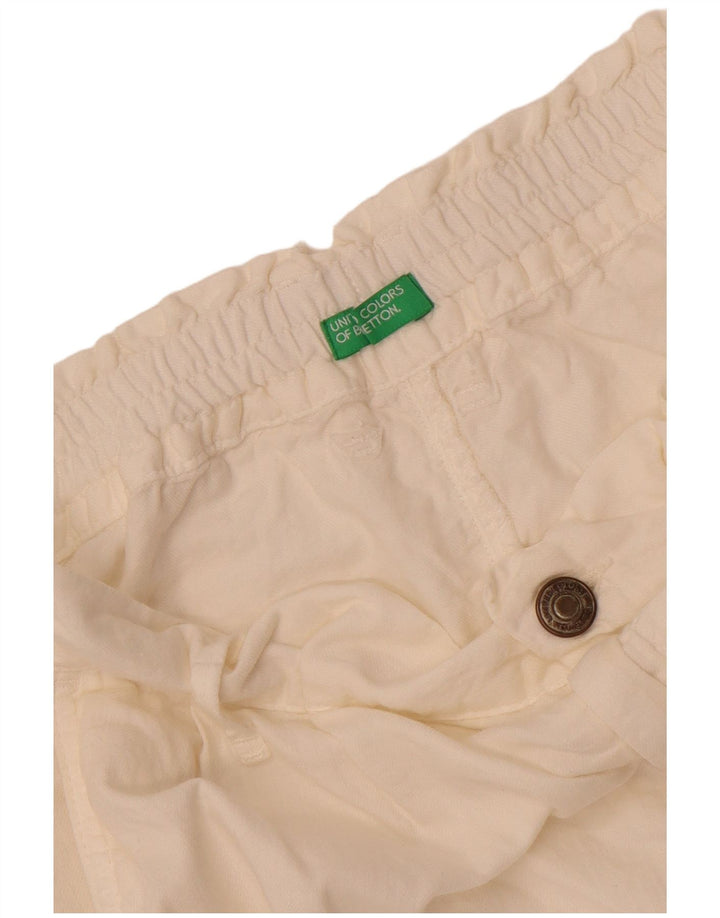 Pantaloncini chino da uomo Benetton W28 piccoli bianchi