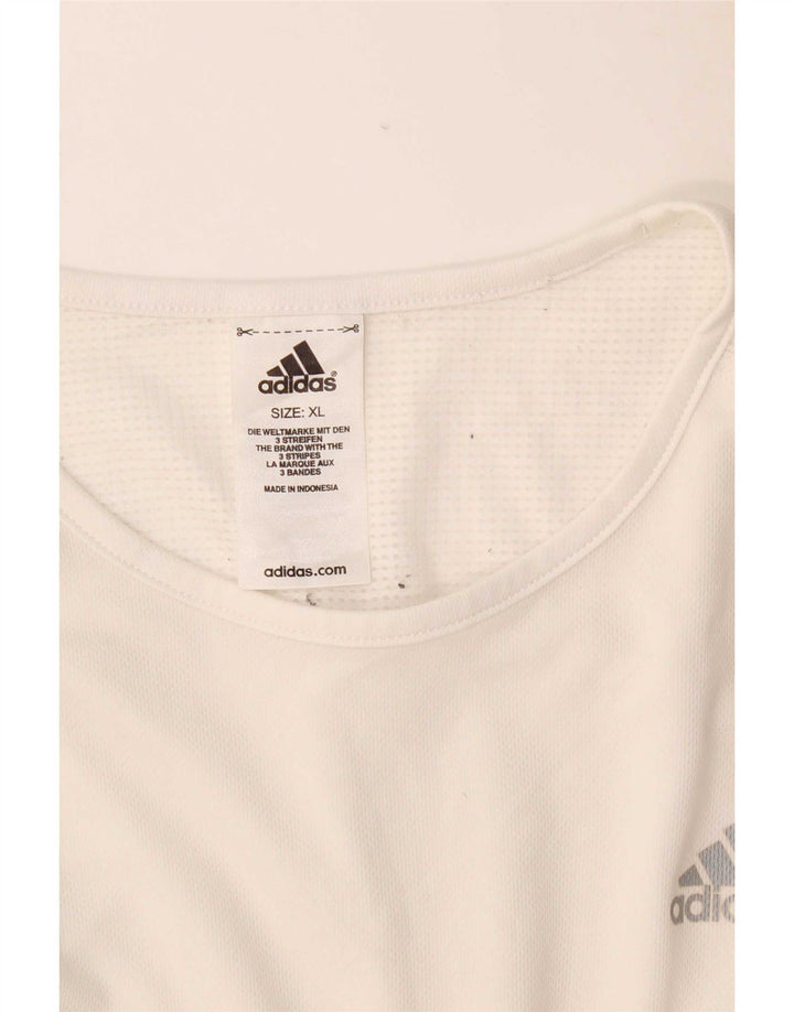 Canotta Adidas da uomo XL bianca in poliestere