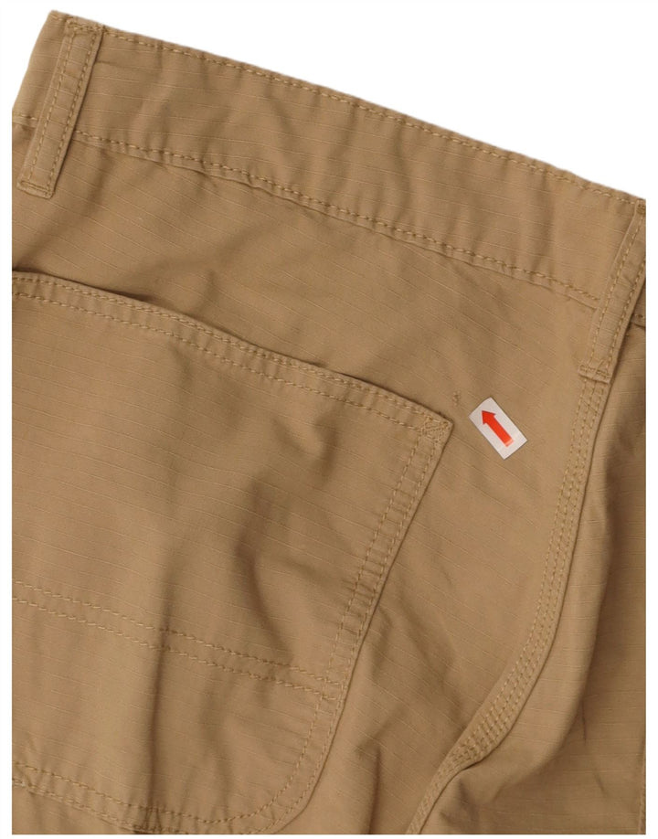 RIFLE Mens Straight Cargo Trousers IT 48 Medium W34 L30 Beige