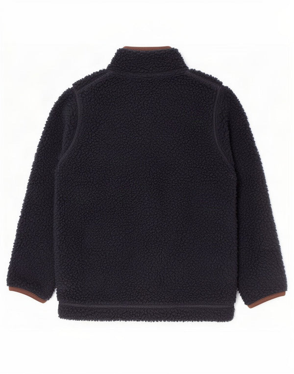 Maglione in pile con collo con zip grafica per ragazzi Napapijri 5-6 anni in poliestere blu navy