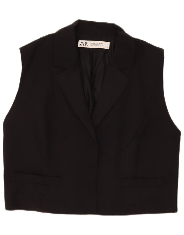 Gilet Zara da donna UK 18 XL viscosa nera