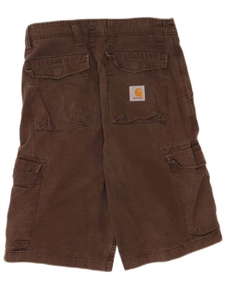 Shorts Cargo Bermuda da Uomo Carhartt W30 Medio Marrone Cotone