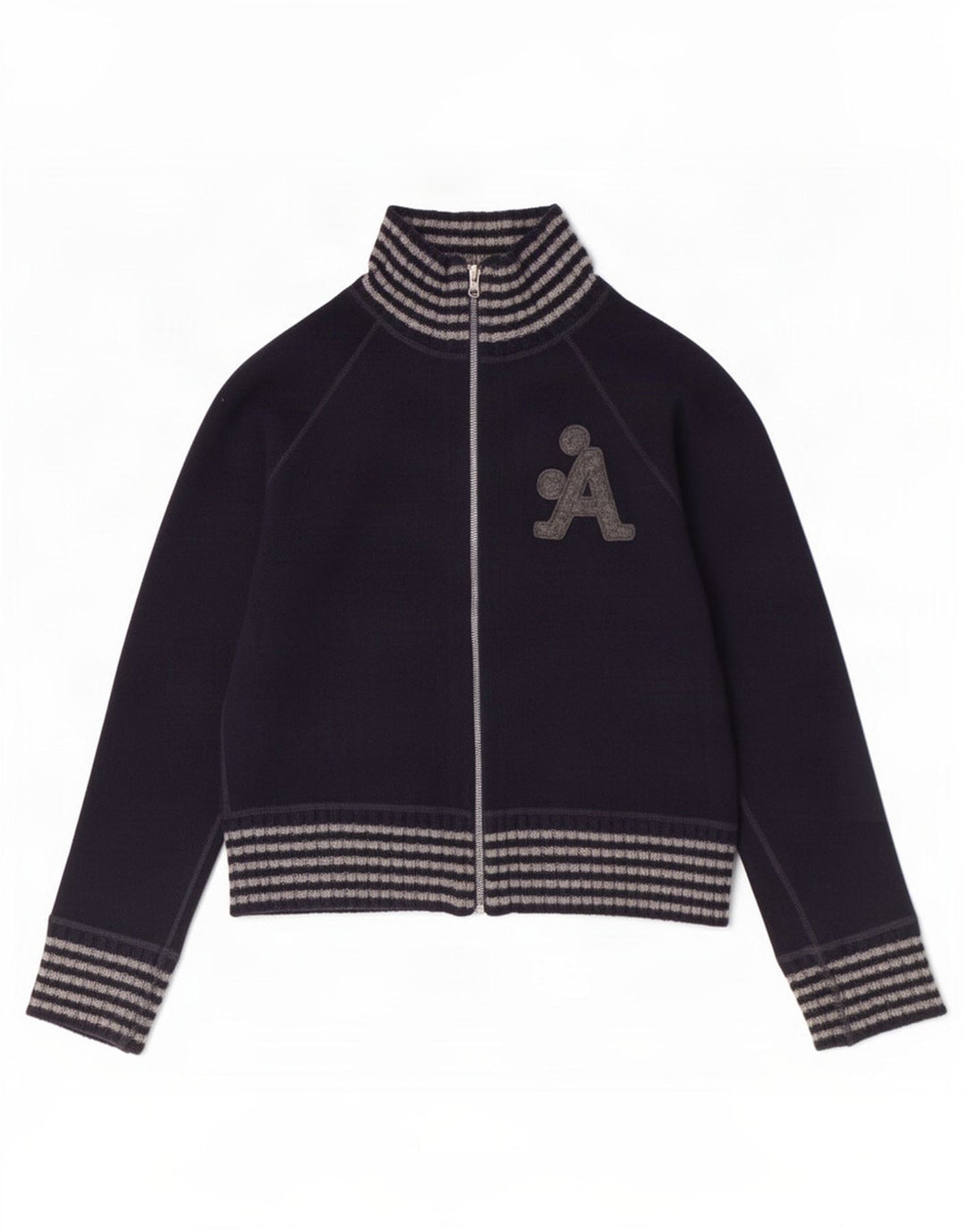 Giacca da tuta grafica da donna A-Style UK 10 piccola lana blu navy